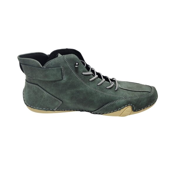 Mens Dbeck Green Leather High-Top Sneakers Shoes Size 43 US 9.5 - Picture 5 of 10